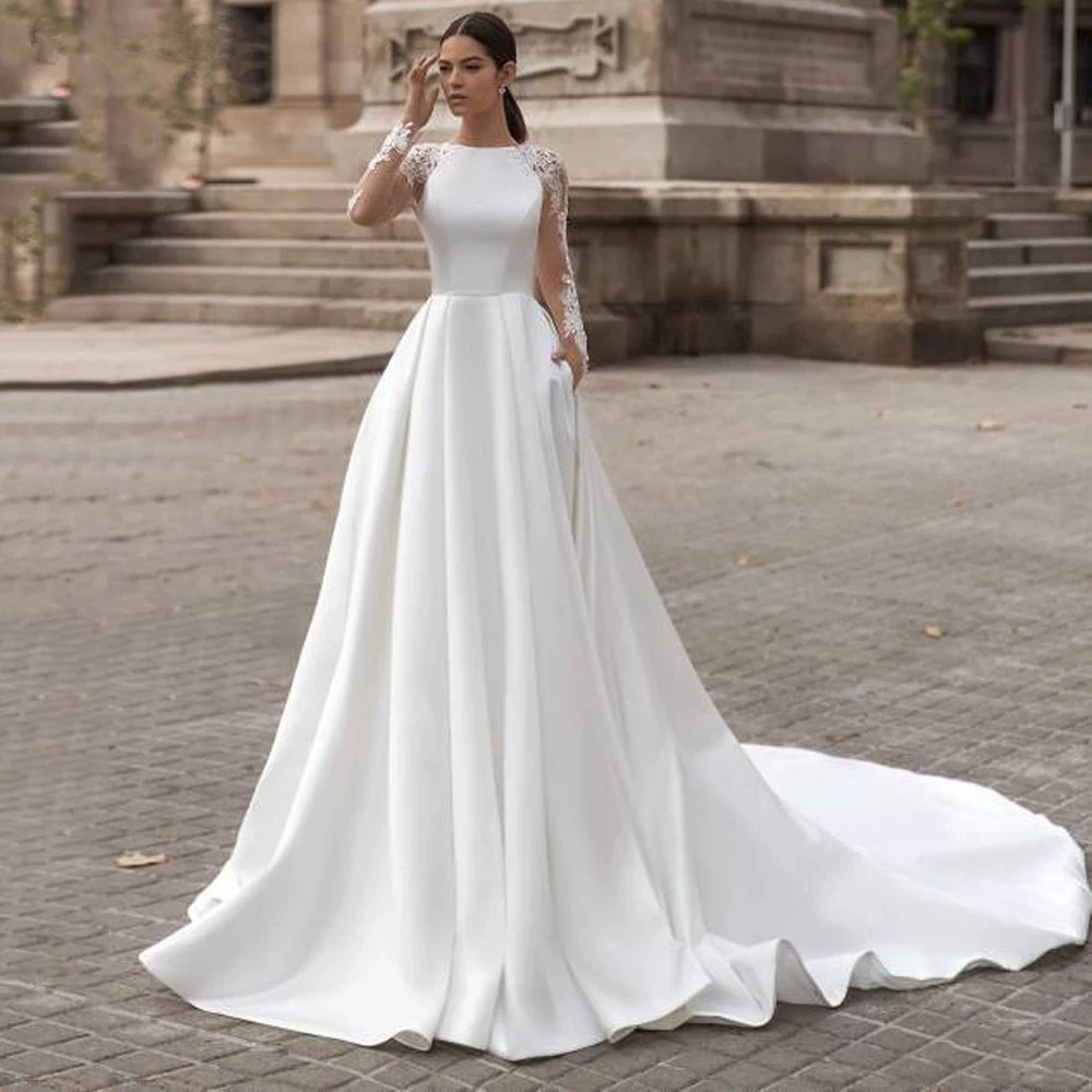 Muslim Wedding Dresses A-line Long Sleeves Appliques Beaded Boho Dubai Arabic Wedding Gown Bridal Dress Vestido De Noiva
Muslim Wedding Dresses A-line Long Sleeves Appliques Beaded Boho Dubai Arabic Wedding Gown Bridal Dress Vestido De Noiva