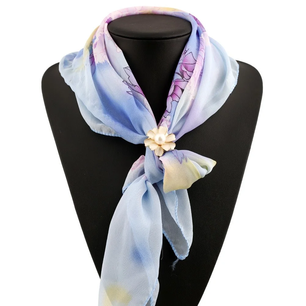 Шелковый шарф ювелирные изделия аксессуары цветок из искусственного жемчуга