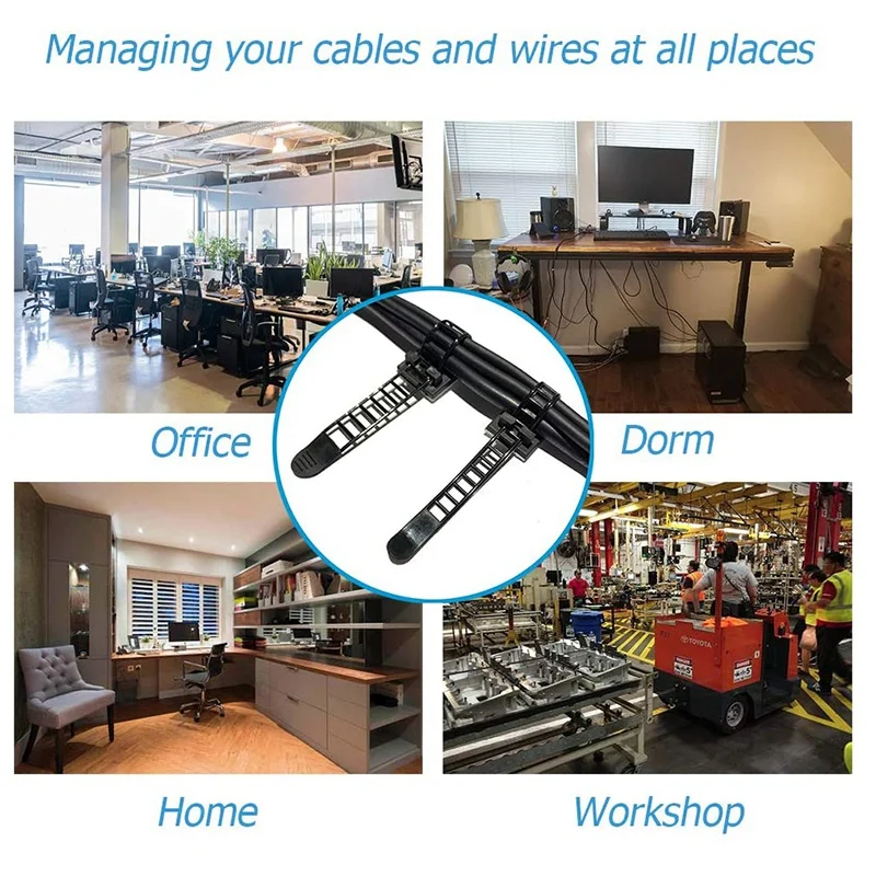 50Pcs 2 Size Adjustable Adhesive Cable Ties Cable Clips Wire Strap for Cable Management At Home and Office with Zip Ties
50Pcs 2 Size Adjustable Adhesive Cable Ties Cable Clips Wire Strap for Cable Management At Home and Office with Zip Ties