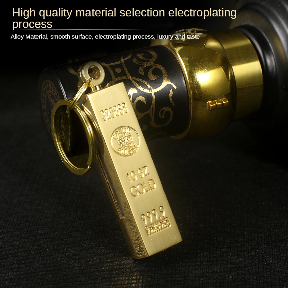 Kerosene Lighter Creative Portable Gold Bar Metal Ten Thousand Matches Electroplating Process Kerosene Lighter Cigar Lighter
Kerosene Lighter Creative Portable Gold Bar Metal Ten Thousand Matches Electroplating Process Kerosene Lighter Cigar Lighter