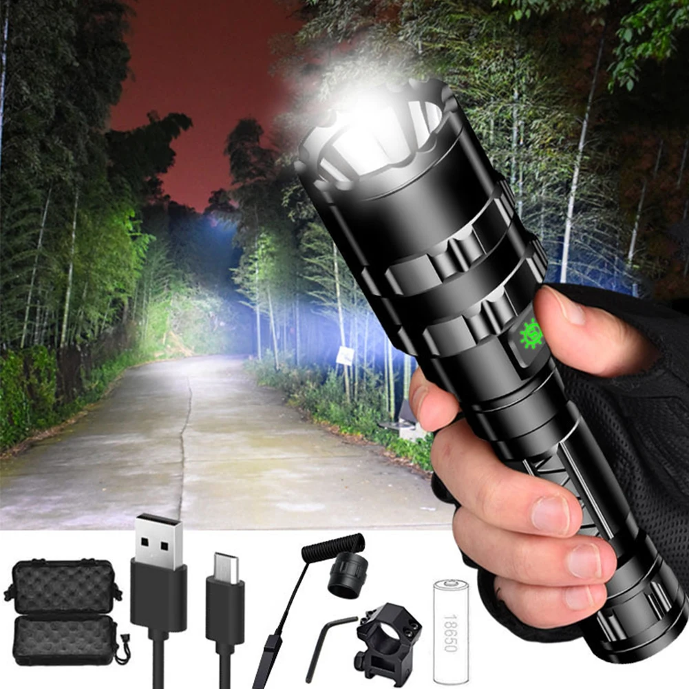 Светодиодный фонарик Xlamp высокой яркости XHP50.2, алюминиевый охотничий водонепроницаемый фонарь L2, мощный яркий фонарик с батареей 18650
Светодиодный фонарик Xlamp высокой яркости XHP50.2, алюминиевый охотничий водонепроницаемый фонарь L2, мощный яркий фонарик с батареей 18650