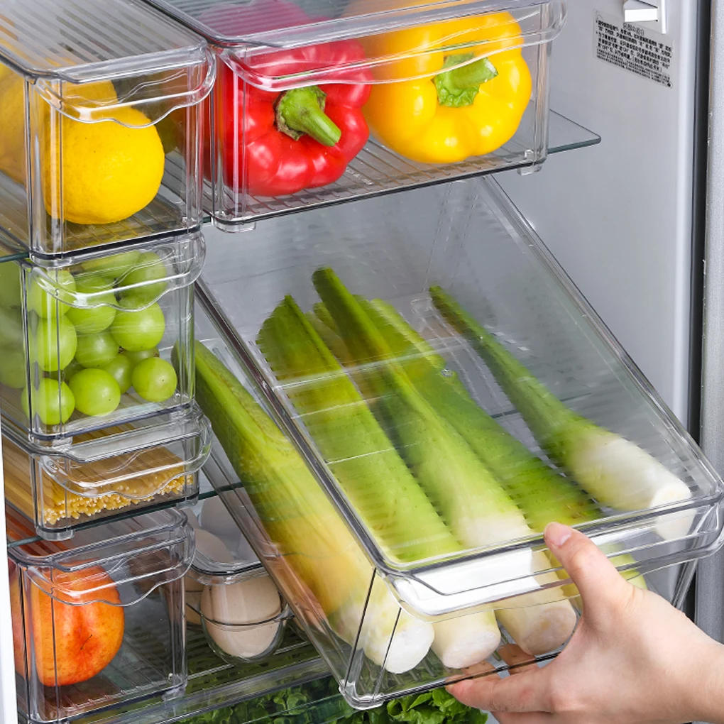 2pcs Refrigerator Storage Box Clear Kitchen Cabinet Drawer PET Egg Food Organizer Fruit Fresh-keeping Container
2pcs Refrigerator Storage Box Clear Kitchen Cabinet Drawer PET Egg Food Organizer Fruit Fresh-keeping Container