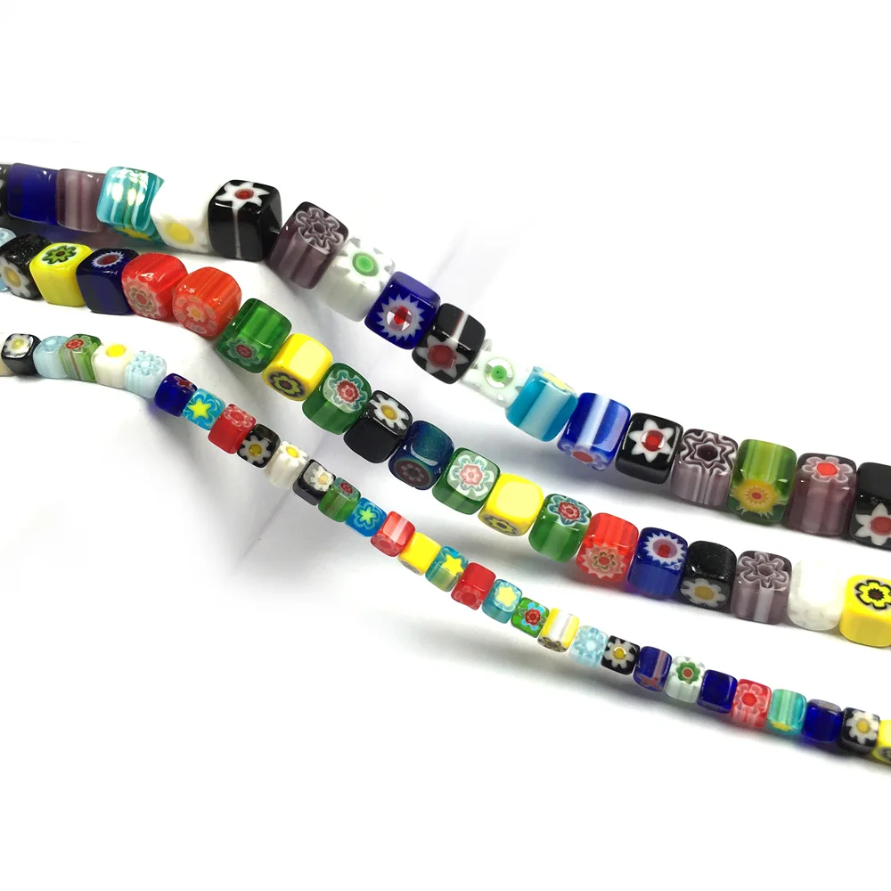 4/6/8mm Stripe Lampwork Coloured Glass Beads For Making Bracelet Necklace DIY Charms Jewelry Loose Spacer Glass Square Beads
4/6/8mm Stripe Lampwork Coloured Glass Beads For Making Bracelet Necklace DIY Charms Jewelry Loose Spacer Glass Square Beads