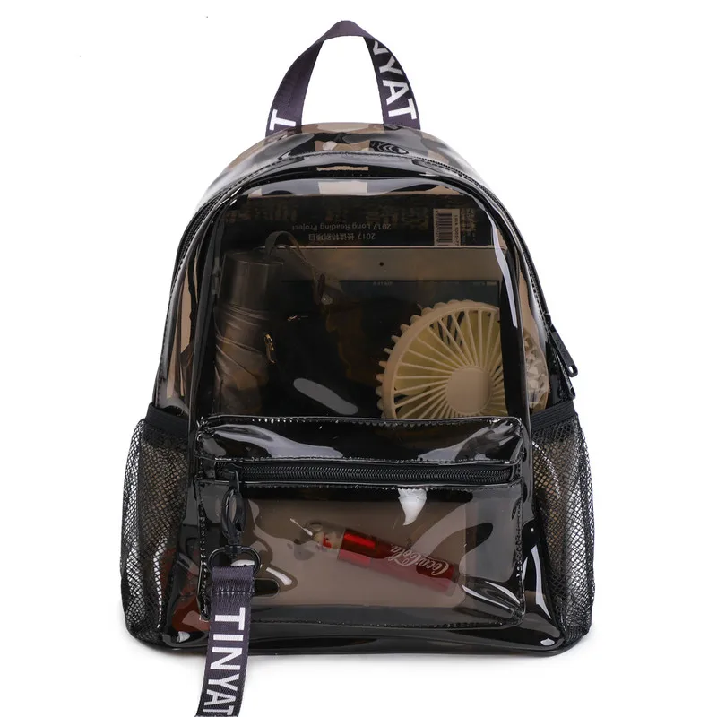 Clear PVC Women Backpack Transparent Fashion Solid Backpack Travel School Backpack Bag for Teenage Girls Mochila Children
Clear PVC Women Backpack Transparent Fashion Solid Backpack Travel School Backpack Bag for Teenage Girls Mochila Children