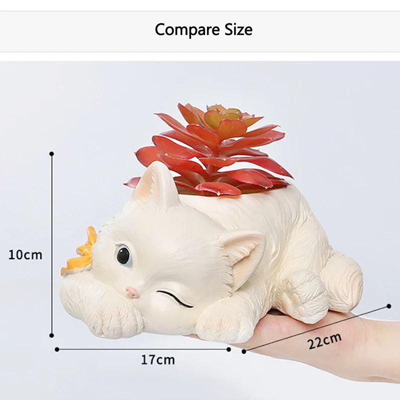 Cute Cat Style House Small Note Flower Pot-pastoral Plant Box Home Office Decoration 
Cute Cat Style House Small Note Flower Pot-pastoral Plant Box Home Office Decoration