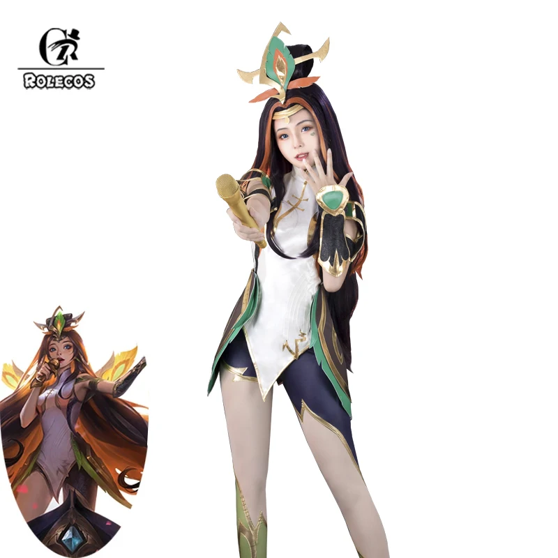 ROLECOS Game LOL Graceful Phoenix Seraphine Cosplay Costume Sexy Women Halloween Costume LOL Anniversary Skin Full Set
ROLECOS Game LOL Graceful Phoenix Seraphine Cosplay Costume Sexy Women Halloween Costume LOL Anniversary Skin Full Set
