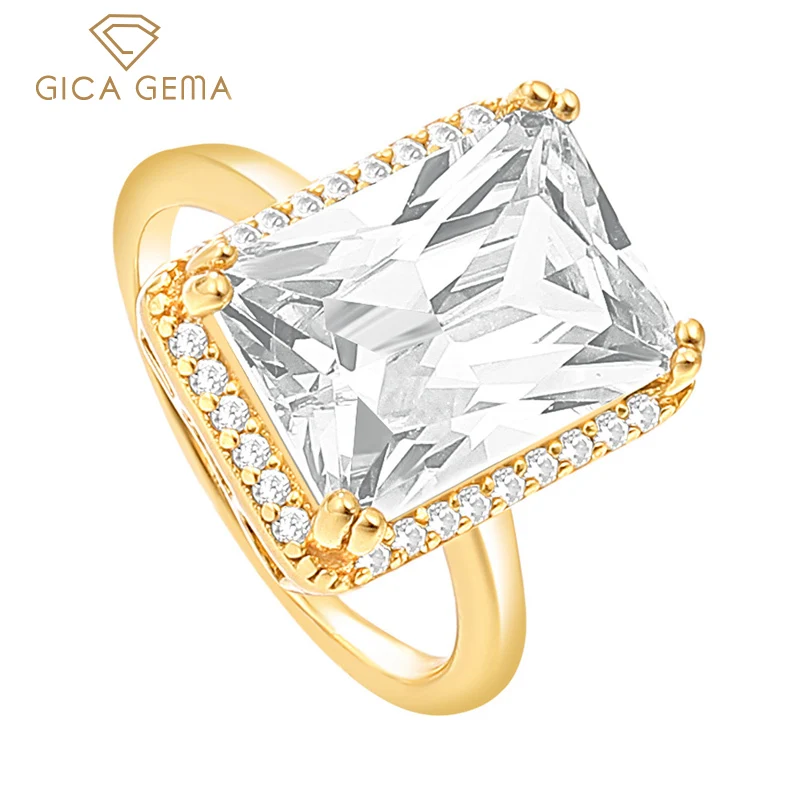 GICA S925 Sterling Silver Ring for women lady Big Zircon rings Top quality Gold color wedding engagement birthday party gift 
GICA S925 Sterling Silver Ring for women lady Big Zircon rings Top quality Gold color wedding engagement birthday party gift