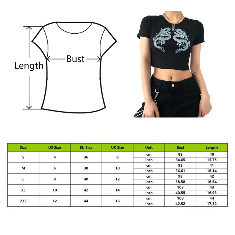 Women Short Sleeve Dragon Print T-shirt Summer Fashion Crop Top for Shopping Daily Wear 
Women Short Sleeve Dragon Print T-shirt Summer Fashion Crop Top for Shopping Daily Wear