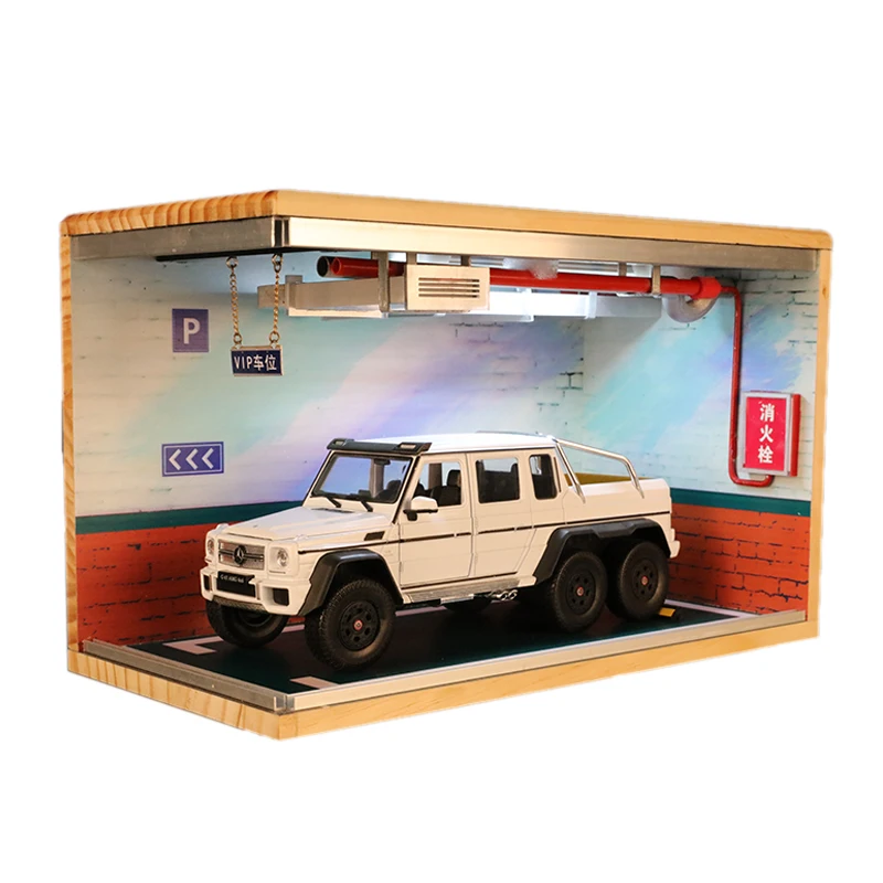 1:24 Parking Lot Model Scene Mustang Ferrari Dodge Solid Wood Parking Garage Set with Lights
1:24 Parking Lot Model Scene Mustang Ferrari Dodge Solid Wood Parking Garage Set with Lights