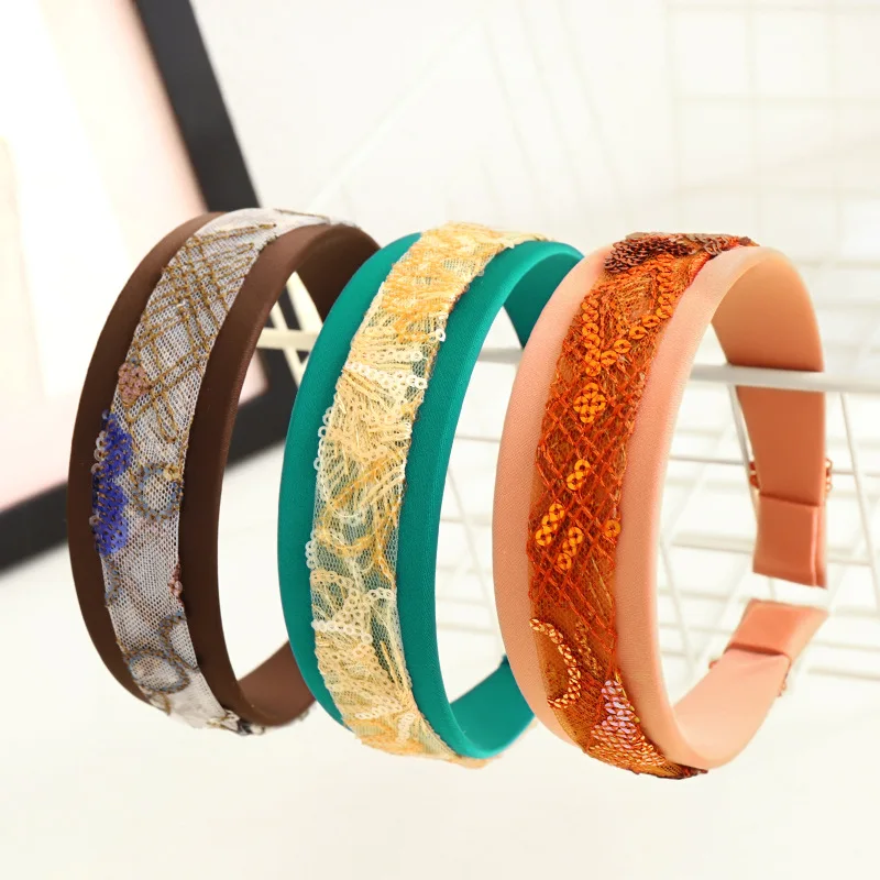 European New Design Sequins Fabric Light Color Hairbands For Women Green Orange Solid Color Turban Birthday Cub Headbands Gifts
European New Design Sequins Fabric Light Color Hairbands For Women Green Orange Solid Color Turban Birthday Cub Headbands Gifts