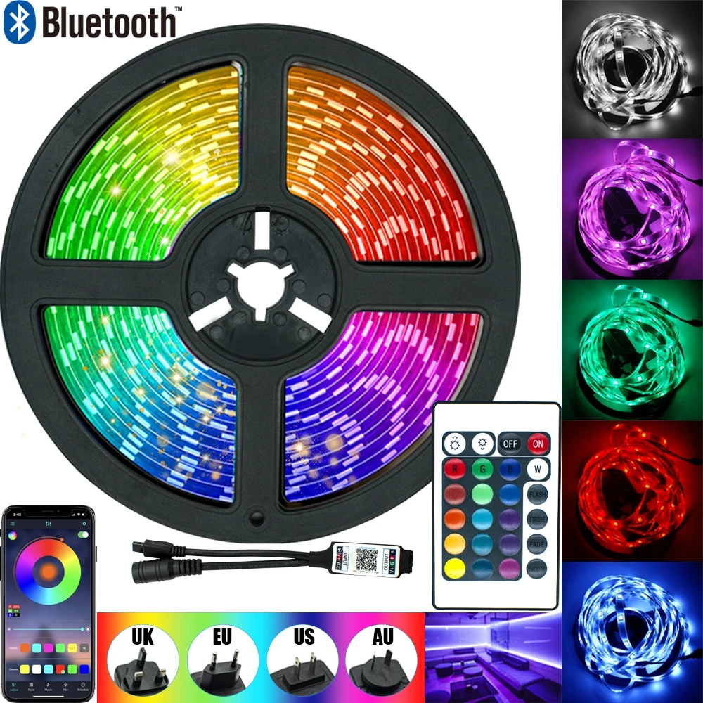 Led Light Strip RGB 2835Not waterproof Color Changing Flexible Ribbon Tape Diode DC 12V 5M Bluetooth Home Decoration
Led Light Strip RGB 2835Not waterproof Color Changing Flexible Ribbon Tape Diode DC 12V 5M Bluetooth Home Decoration