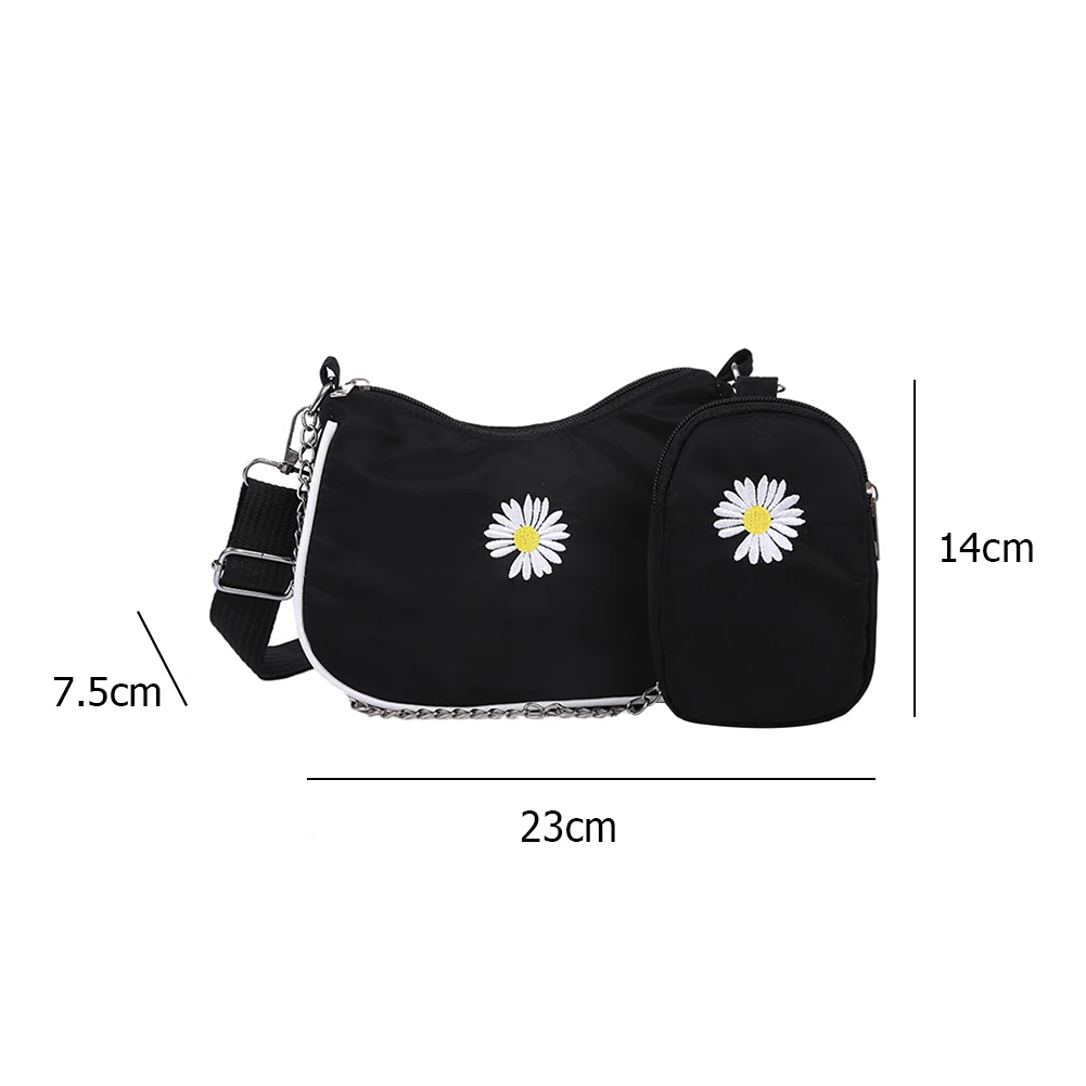Casual Nylon Women Shoulder Messenger Handbag Classic Chic Delicate Design Creative Daisy Money Pouch Underarm Bags
Casual Nylon Women Shoulder Messenger Handbag Classic Chic Delicate Design Creative Daisy Money Pouch Underarm Bags
