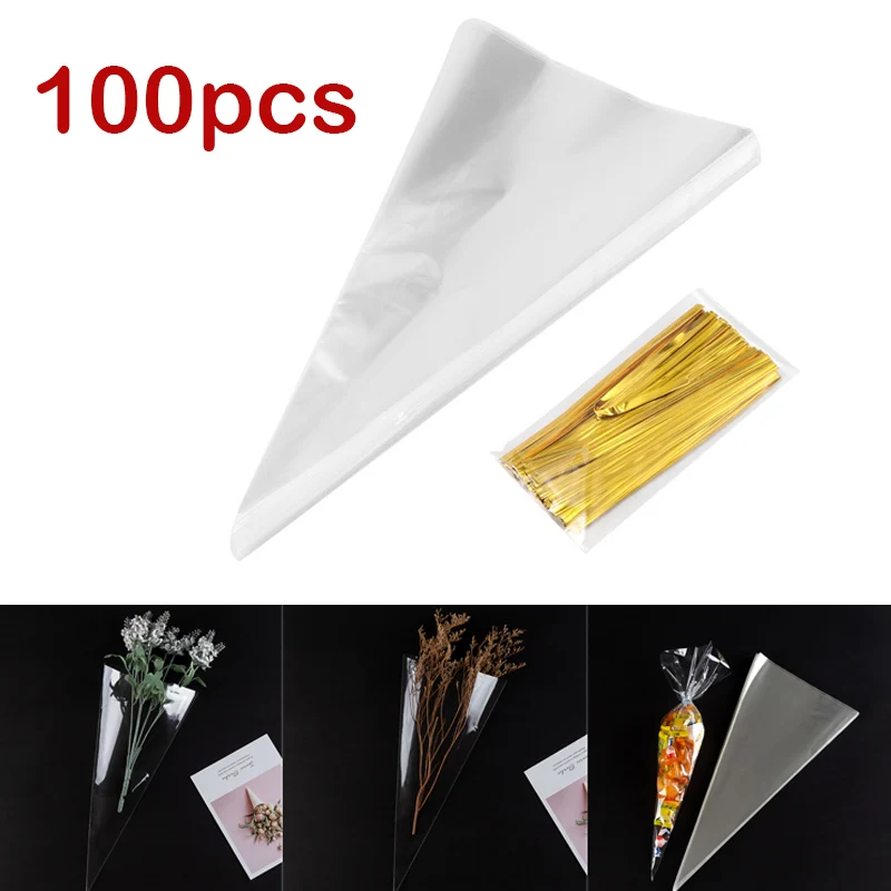 100pcs Triangle Candy Bag Self-adhesive Cookie Bag Valentine's Day Gift Bag Children's Day Gift New Year Party Candy Food Packag
100pcs Triangle Candy Bag Self-adhesive Cookie Bag Valentine's Day Gift Bag Children's Day Gift New Year Party Candy Food Packag