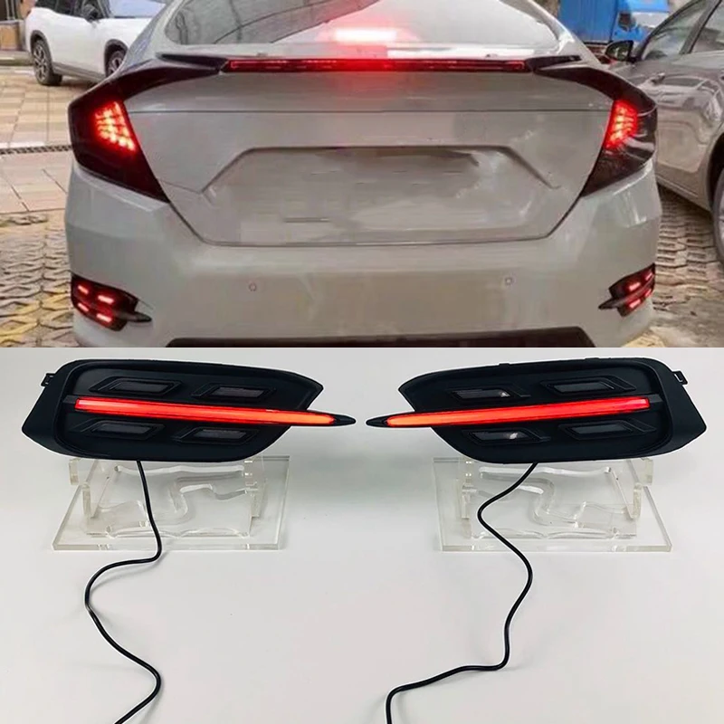 for Honda Civic 10Th 2016-2020 LED Back Bumper Light Rear Lights Lamp Kit 4 Functions Brake Lights Signal Lamp
for Honda Civic 10Th 2016-2020 LED Back Bumper Light Rear Lights Lamp Kit 4 Functions Brake Lights Signal Lamp