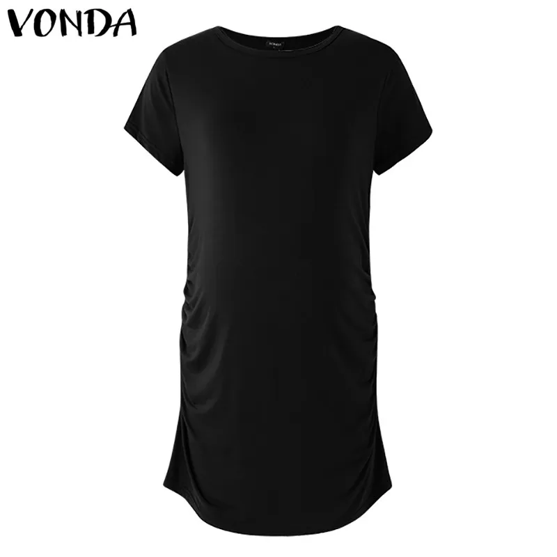 VONDA 2021 Pregnant Women Casual Short Sleeve Solid Color Maternity Blouse Tops Blusas Femininas Summer Party Blusas S-5XL
VONDA 2021 Pregnant Women Casual Short Sleeve Solid Color Maternity Blouse Tops Blusas Femininas Summer Party Blusas S-5XL