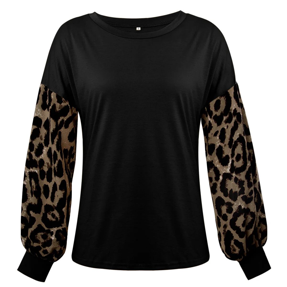 Women Leopard Printed Tshirt Long Lantern Sleeve Ladies T-shirt Oversize Tops Plus Size T Shirt Woman Streetwear Camiseta Mujer 
Women Leopard Printed Tshirt Long Lantern Sleeve Ladies T-shirt Oversize Tops Plus Size T Shirt Woman Streetwear Camiseta Mujer