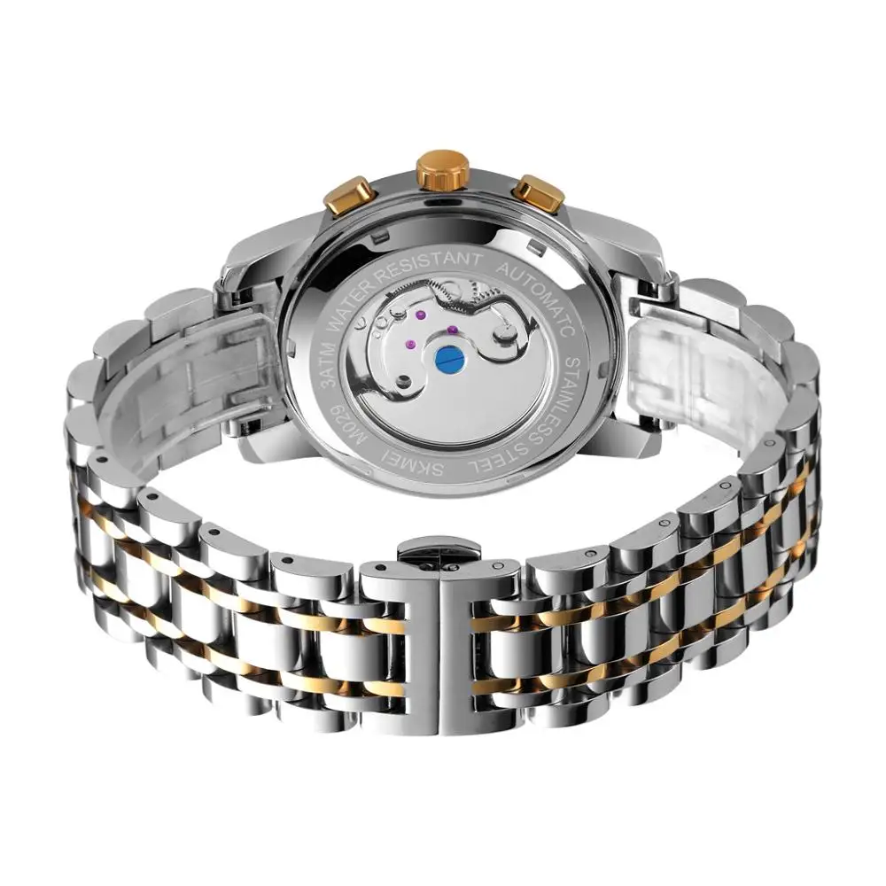 

SKMEI Top Luxury Men Automatic Watch Fashion Hollow Dial Business Skeleton Tourbillon Mechanical Watches Relogio Masculino Male