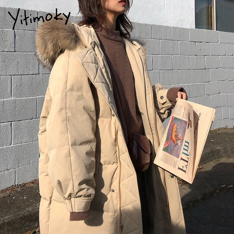 21yitimoky Woman Long Coats Winter Thick Hoodie Jacket Singlebreasted Zippers Cotton Warm Parkas Windproof Padded Korean Fashion
21yitimoky Woman Long Coats Winter Thick Hoodie Jacket Singlebreasted Zippers Cotton Warm Parkas Windproof Padded Korean Fashion