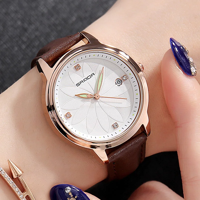 2019 SANDA Flower Dial Leather Watch Women Waterproof Quartz Ladies Watch Fashion Women Watches relogio feminino Montre Femme
2019 SANDA Flower Dial Leather Watch Women Waterproof Quartz Ladies Watch Fashion Women Watches relogio feminino Montre Femme