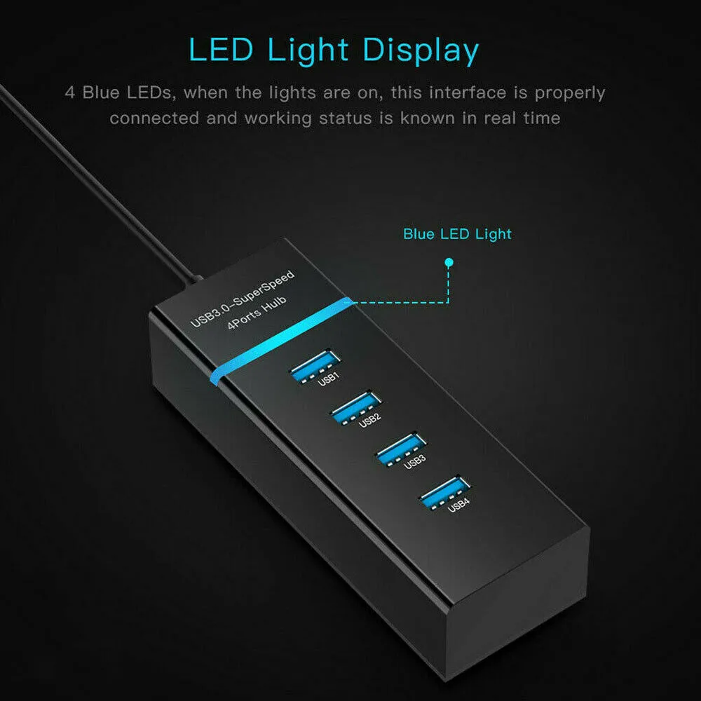 USB HUB Adapter USB 3.0 Dock Fast Transfer Splitter 3 4 Ports 4-In-1 USB Extention Data Transfer for PC MacBook Pro Tablet
USB HUB Adapter USB 3.0 Dock Fast Transfer Splitter 3 4 Ports 4-In-1 USB Extention Data Transfer for PC MacBook Pro Tablet
