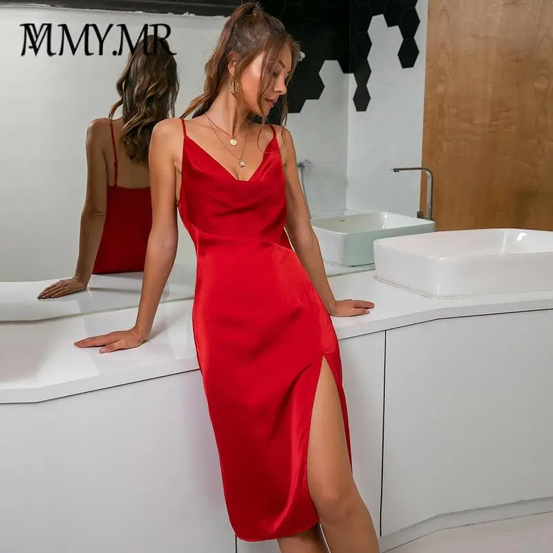 2021 Summer New Fashion Solid Color V-Neck Dress Elegant Satin Dress Women Zaraing Traf Vestidos Summer Dresses For Women
2021 Summer New Fashion Solid Color V-Neck Dress Elegant Satin Dress Women Zaraing Traf Vestidos Summer Dresses For Women