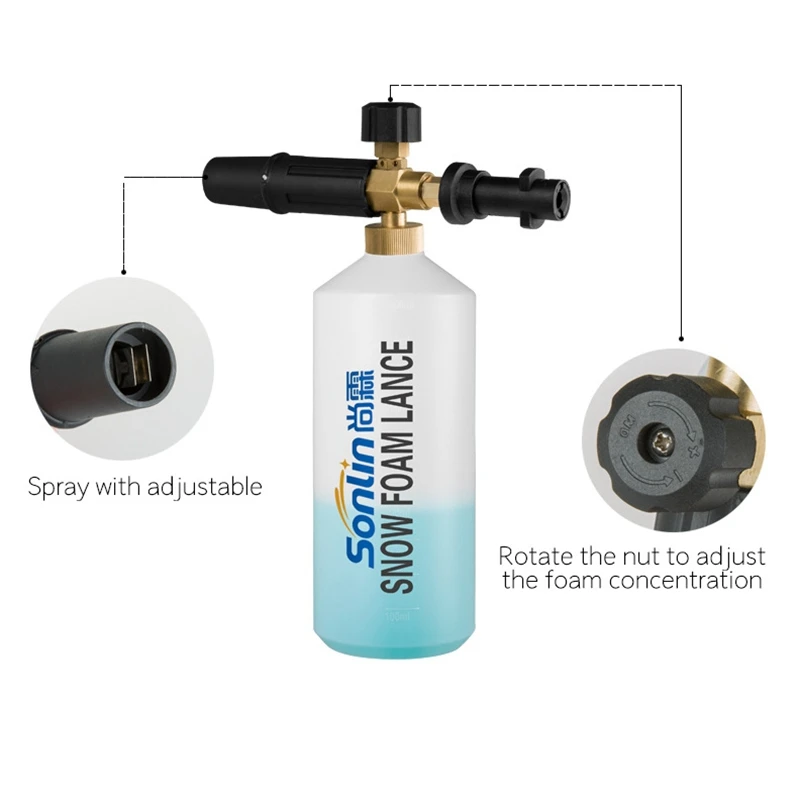 Sonlin Tornado Nozzle High Pressure Washer Car Washer Foam Generator Foam Cannon Foam Nozzle Car Foam Wash for Karcher K2 K3 K4
Sonlin Tornado Nozzle High Pressure Washer Car Washer Foam Generator Foam Cannon Foam Nozzle Car Foam Wash for Karcher K2 K3 K4