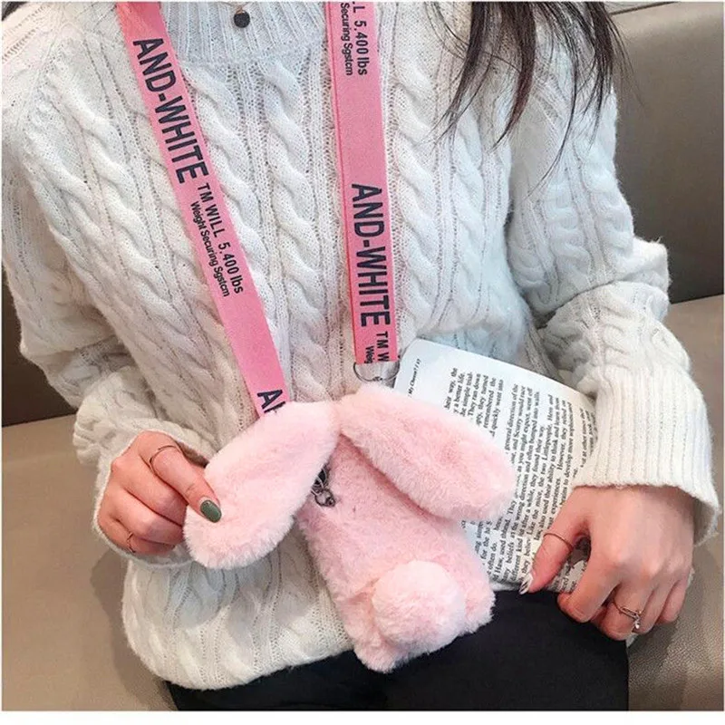 Winter new plush rabbit Iphone case 11Pro/MaxXS/XR/SE/iPhone6/7/8plus anti-fall soft shell warm diagonal lanyard
Winter new plush rabbit Iphone case 11Pro/MaxXS/XR/SE/iPhone6/7/8plus anti-fall soft shell warm diagonal lanyard