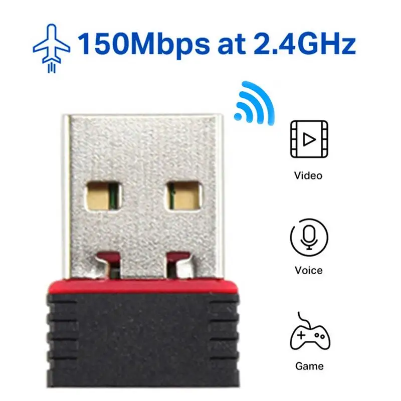 Mini USB 2.4GHz WiFi Adapter Portable 14CH 150Mbps Wireless Network Card for Laptop PC Computer Windows XP/VISTA/WIN7/WIN 8
Mini USB 2.4GHz WiFi Adapter Portable 14CH 150Mbps Wireless Network Card for Laptop PC Computer Windows XP/VISTA/WIN7/WIN 8