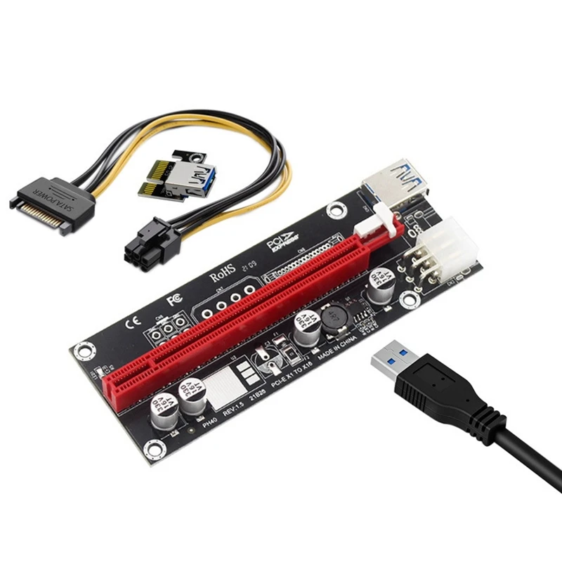 6 шт. PCIe Удлинительный кабель PCI-E 1X для 16X большой 6 Pin зарядное устройство, внешний USB Графика адаптер карты для майнинга биткоинов машины
6 шт. PCIe Удлинительный кабель PCI-E 1X для 16X большой 6 Pin зарядное устройство, внешний USB Графика адаптер карты для майнинга биткоинов машины