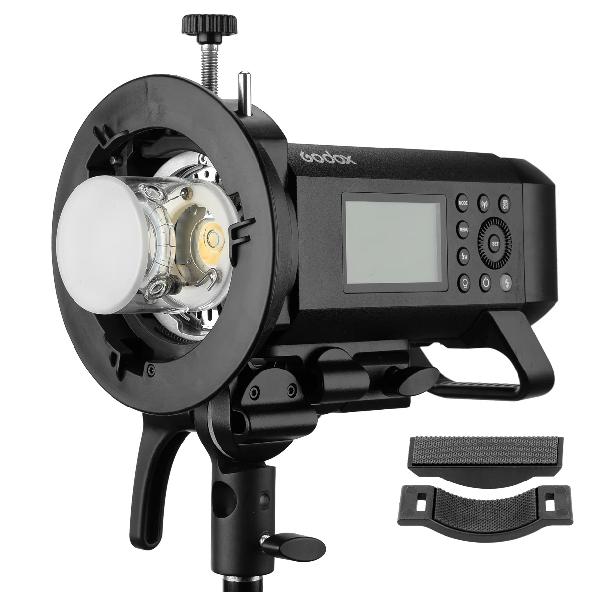 Держатель вспышки Godox S2 Speedlite кронштейн + соты софтбокс с сеткой и креплением Bowens
