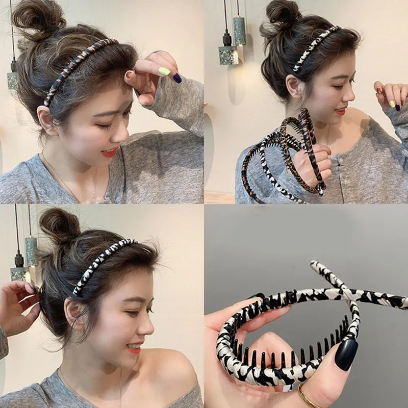 Fashionable Floral Cloth Hair Hoop Women Exquisite Wrap Headband With Teeth Korean Style Contracted Temperament Hair Accessories 
Fashionable Floral Cloth Hair Hoop Women Exquisite Wrap Headband With Teeth Korean Style Contracted Temperament Hair Accessories