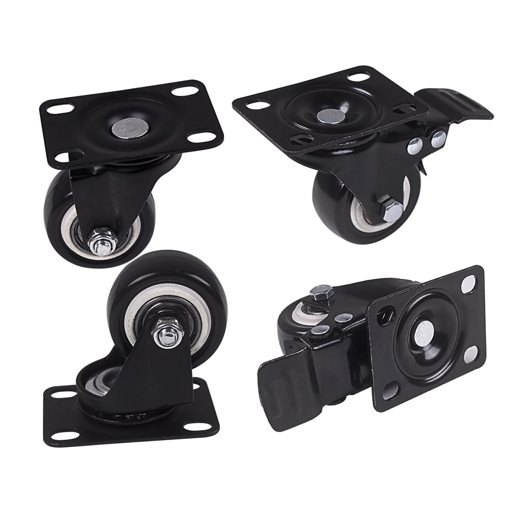 4Pcs 1.6in Heavy Duty Swivel Caster Wheels with Safety Dual Locking and Polyurethane Foam No Noise Wheels, Load Bearing 440 Lbs
4Pcs 1.6in Heavy Duty Swivel Caster Wheels with Safety Dual Locking and Polyurethane Foam No Noise Wheels, Load Bearing 440 Lbs