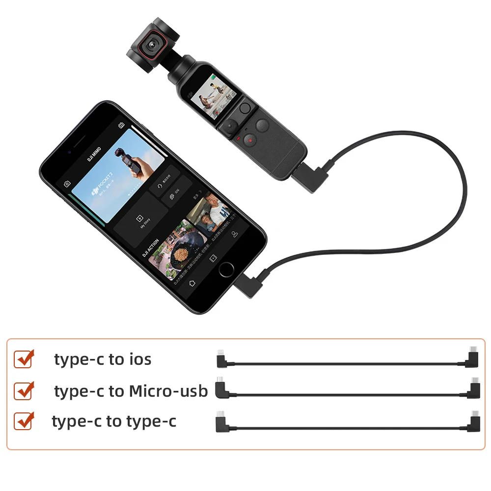 Replacement 30cm Data Transfer Line Cable for DJI POCKET 2 Camera Extension Data Line Direct Connection Mobile Phone Accessories
Replacement 30cm Data Transfer Line Cable for DJI POCKET 2 Camera Extension Data Line Direct Connection Mobile Phone Accessories