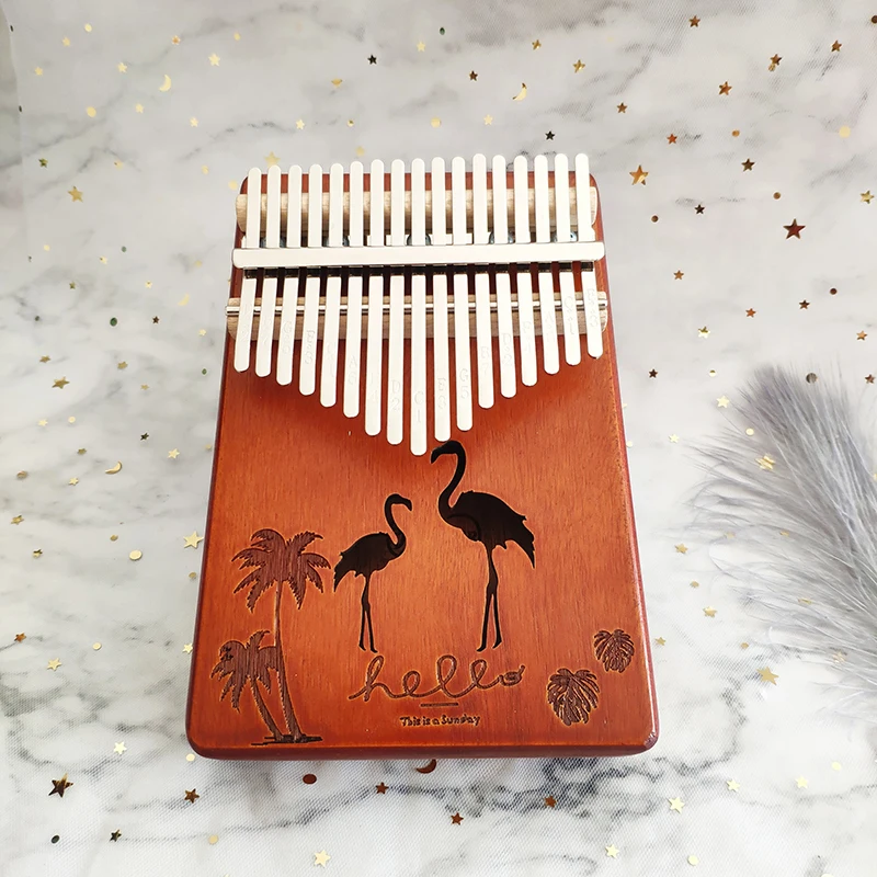 17 клавиш Kalimba Высокое качество большой палец Pian красное дерево музыкальная