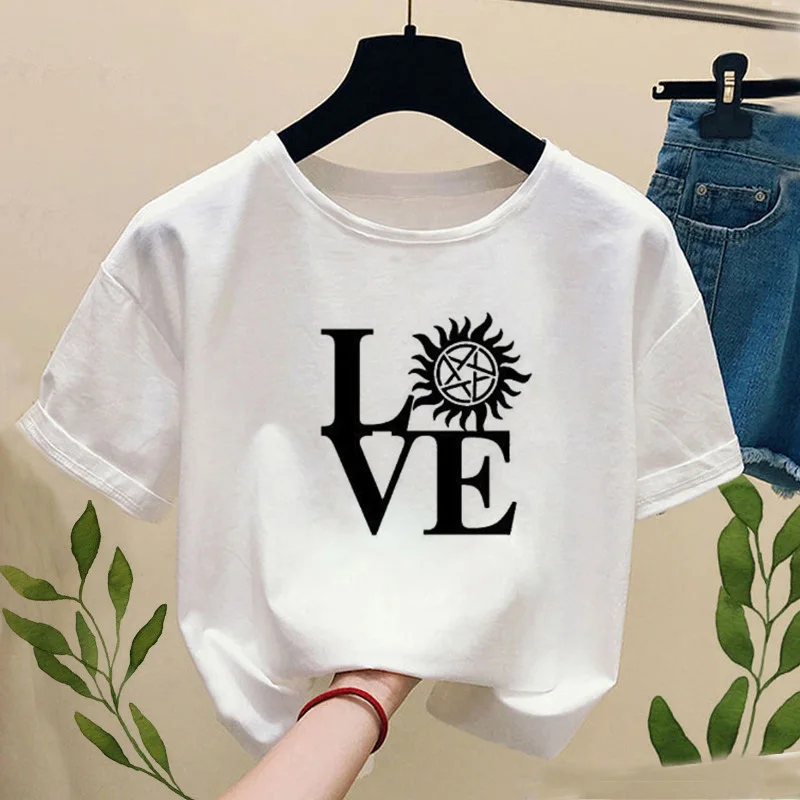 Women's T-shirt love letter printing T-shirt heart ladies casual O-neck short-sleeved T-shirt summer T-shirt top women 
Women's T-shirt love letter printing T-shirt heart ladies casual O-neck short-sleeved T-shirt summer T-shirt top women