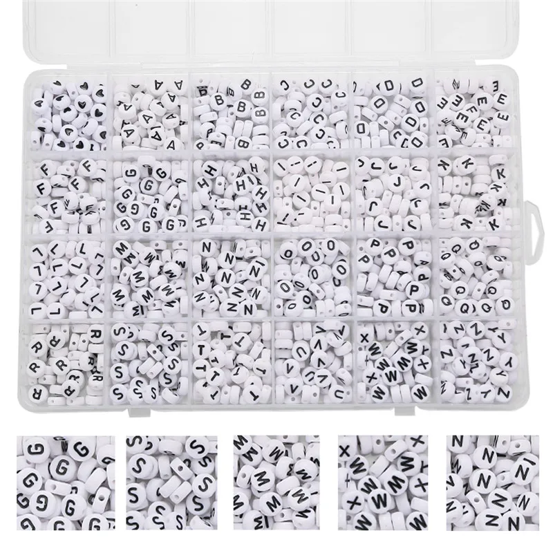 1 Set White Flat Round Resin English Black Letter Alphabet Beads Box Diy Bracelet for Jewelry Making Accessories
1 Set White Flat Round Resin English Black Letter Alphabet Beads Box Diy Bracelet for Jewelry Making Accessories