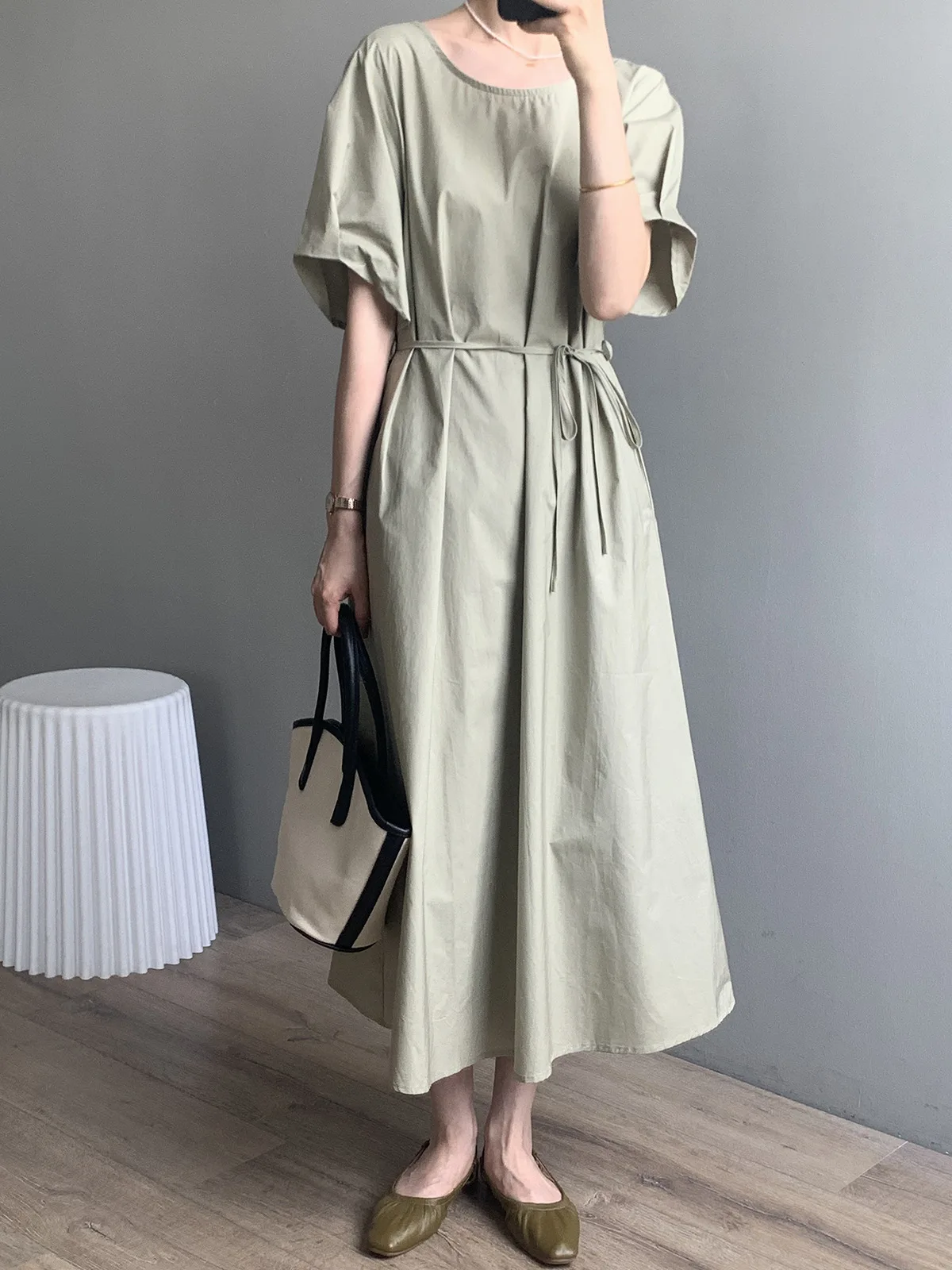 2021 Summer Dress O-Neck Lace-up Cotton Dress Women Casual Loose A-Line Long Dress Vintage Boho Solid Vestidos Femme Streetwear
2021 Summer Dress O-Neck Lace-up Cotton Dress Women Casual Loose A-Line Long Dress Vintage Boho Solid Vestidos Femme Streetwear