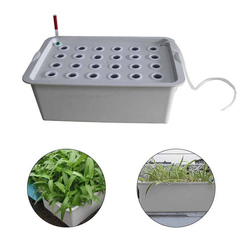 24 Holes Plant Site Hydroponic Kit Garden Pots Planters Seedling Pots Indoor Cultivation Box Grow Kit Nursery Pots Garden Supply 
24 Holes Plant Site Hydroponic Kit Garden Pots Planters Seedling Pots Indoor Cultivation Box Grow Kit Nursery Pots Garden Supply