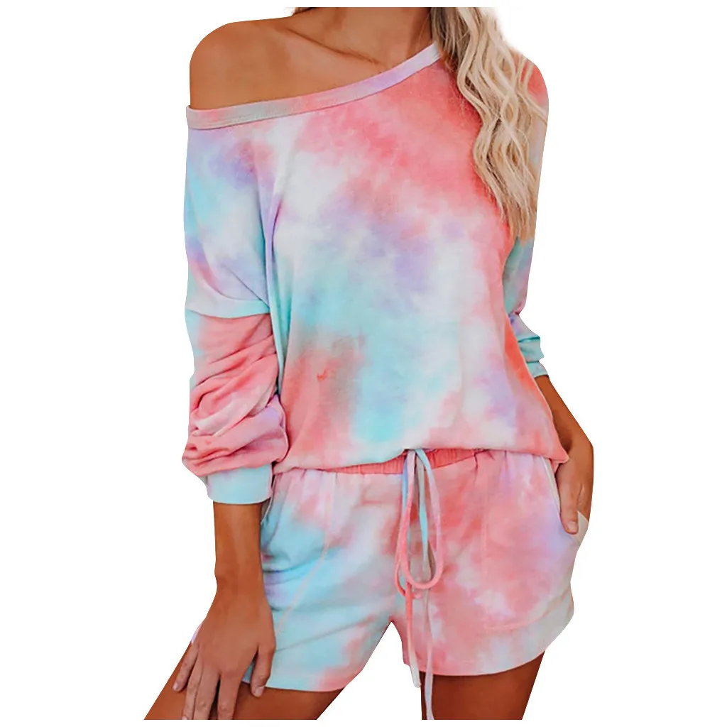 Women Socket Gradients Tie-dyed Long Sleeves Shorts Leisure Time Suit Ladies Fashion Harajuku Cute Hedging Thick Round Neck
Women Socket Gradients Tie-dyed Long Sleeves Shorts Leisure Time Suit Ladies Fashion Harajuku Cute Hedging Thick Round Neck