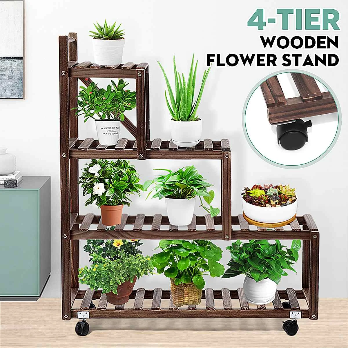 4-Tier Wood Flower Pot Plant Stand Shelf Home Garden Outdoor Storage Display Shelf for Indoor Outdoor Yard Garden Patio Balcony
4-Tier Wood Flower Pot Plant Stand Shelf Home Garden Outdoor Storage Display Shelf for Indoor Outdoor Yard Garden Patio Balcony