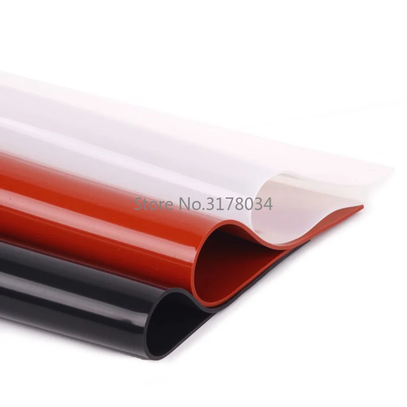 

Red Black Silicone Rubber Sheet 500x500mm Translucent Plate Mat High Temperature Resistance 100% Virgin Silikon Rubber Pad