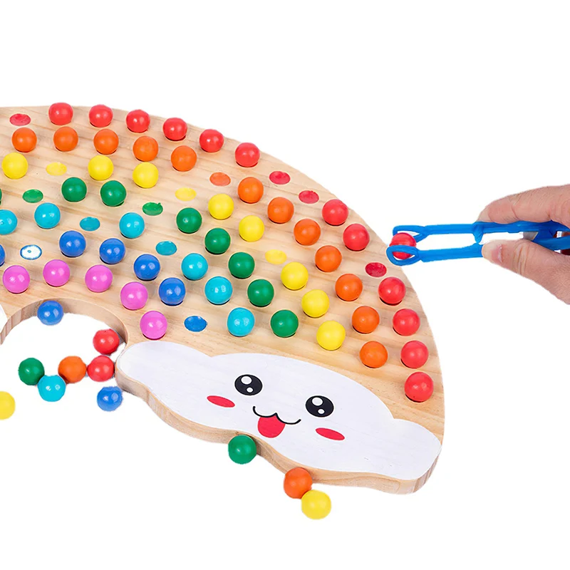 Montessori Child Clip Beads Game Baby Color Sorting Sensory Educational Matching Toys Kids Wooden Rainbow Board Elimination Toy 
Montessori Child Clip Beads Game Baby Color Sorting Sensory Educational Matching Toys Kids Wooden Rainbow Board Elimination Toy