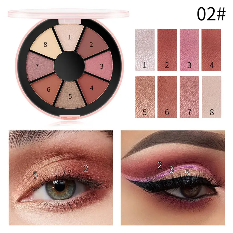 Romantic Beauty Makeup Eyeshadow Pallete Makeup Brushes 8 Color Shimmer Pigmented Eye Shadow Palette Make Up Palette Maquillage
Romantic Beauty Makeup Eyeshadow Pallete Makeup Brushes 8 Color Shimmer Pigmented Eye Shadow Palette Make Up Palette Maquillage
