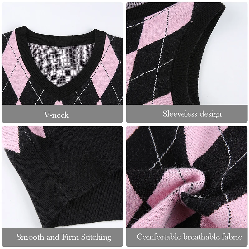 Y2k Brown Women Sweater Vest Vintage Knitted Crop Top Knitting Y2k Tank Tops Sleeveless Body Casual Outerwear
Y2k Brown Women Sweater Vest Vintage Knitted Crop Top Knitting Y2k Tank Tops Sleeveless Body Casual Outerwear