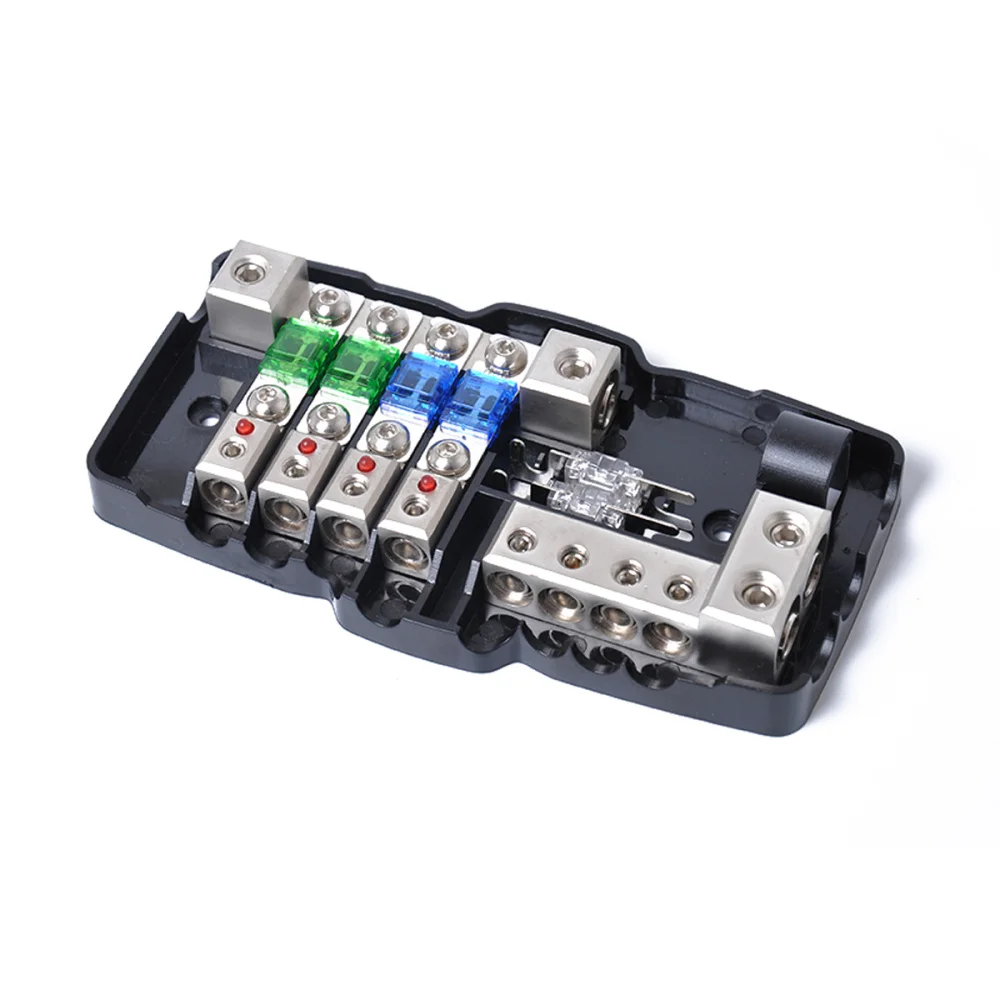 Multi-functional LED Car Mini ANL Fuse Box With 4 Way Fuse Block 30A 60A and 2pcs Battery Distribution Block 0/4GA 4/8GA and 2pc
Multi-functional LED Car Mini ANL Fuse Box With 4 Way Fuse Block 30A 60A and 2pcs Battery Distribution Block 0/4GA 4/8GA and 2pc
