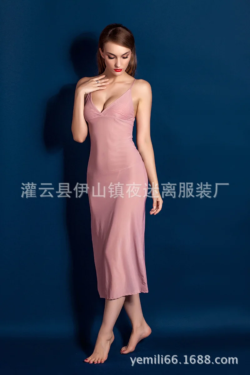 European and American Foreign Trade Pajamas Long Dress Transparent Strap Sexy Underwear Large Mesh One-Piece
European and American Foreign Trade Pajamas Long Dress Transparent Strap Sexy Underwear Large Mesh One-Piece
