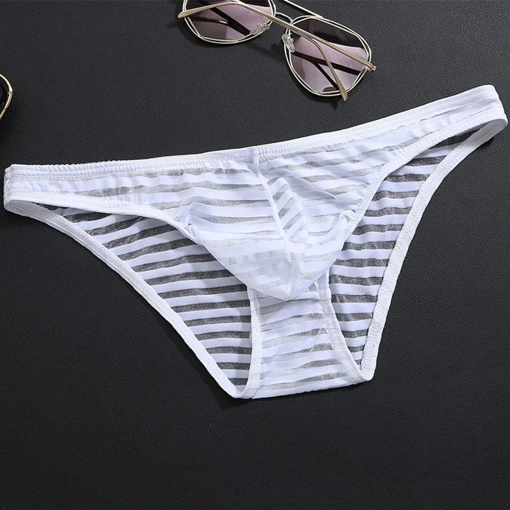 Mens Sexy Underwear Mesh Transparent Boxer Briefs Low-waisted Underpants Briefs Transparent Silk Striped Cueca Men Briefs Cheap
Mens Sexy Underwear Mesh Transparent Boxer Briefs Low-waisted Underpants Briefs Transparent Silk Striped Cueca Men Briefs Cheap