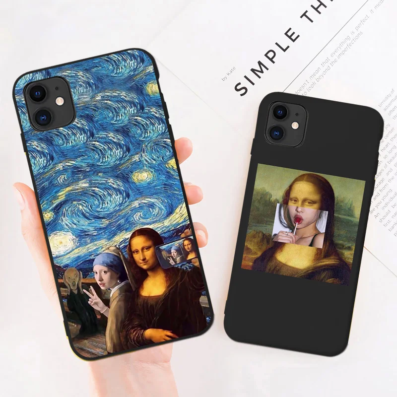 Artist Art Works Famous oil painting funny TPU black Phone Case Shell for iPhone X XS MAX 6 6s 7 8 8Plus SE 2020 XR 11 12pro max
Artist Art Works Famous oil painting funny TPU black Phone Case Shell for iPhone X XS MAX 6 6s 7 8 8Plus SE 2020 XR 11 12pro max