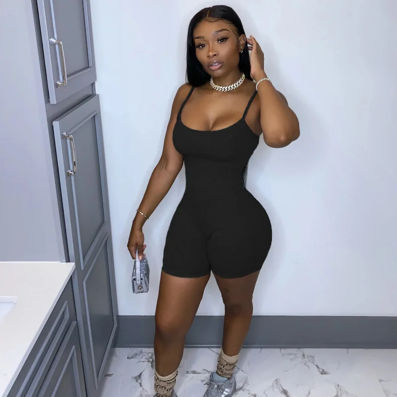 Spaghetti Strap Romper Plus Size Sexy One Piece Outfits Wholesale Clothing Fitness Playsuit Shorts Bodycon Rompers Solid
Spaghetti Strap Romper Plus Size Sexy One Piece Outfits Wholesale Clothing Fitness Playsuit Shorts Bodycon Rompers Solid