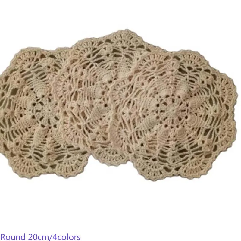 Luxury lace cotton table place mat pad Cloth crochet round placemat cup mug wedding tea coffee coaster Christmas doily kitchen
Luxury lace cotton table place mat pad Cloth crochet round placemat cup mug wedding tea coffee coaster Christmas doily kitchen